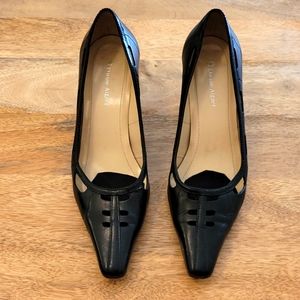 7.5 black heels pointed toe